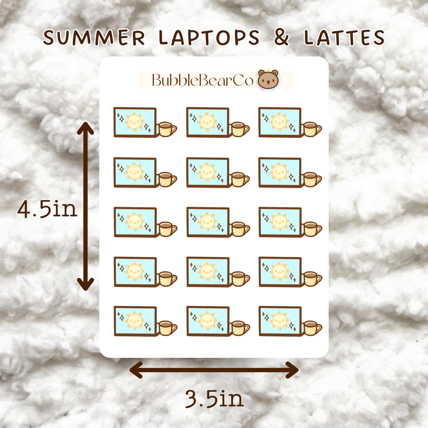 Summer Work Laptop Stickers
