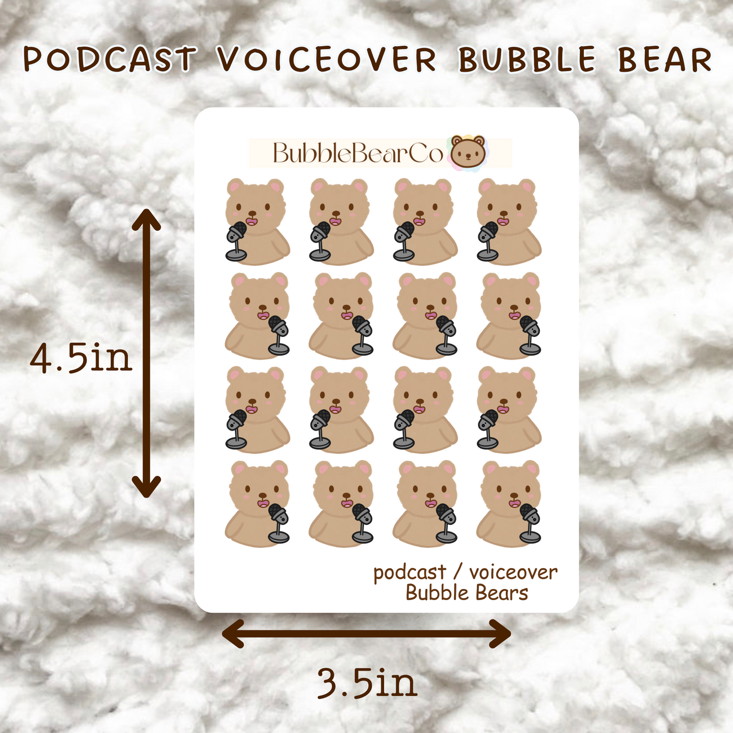 Cute Podcast and Voiceover Planner Stickers For Any Planner or Journal