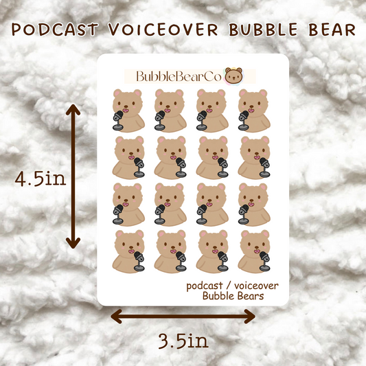 Cute Podcast and Voiceover Planner Stickers For Any Planner or Journal