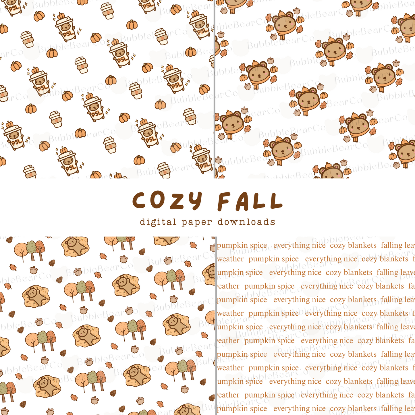 Cozy Fall Digital Papers