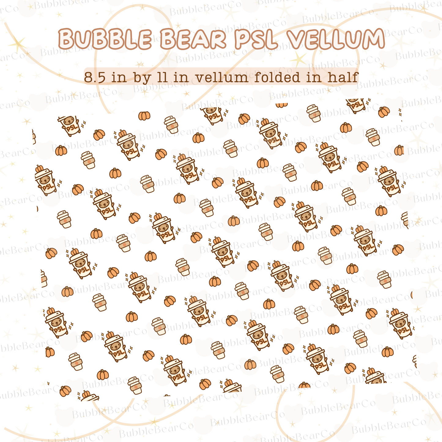 Cute Pumpkin Spice Vellum