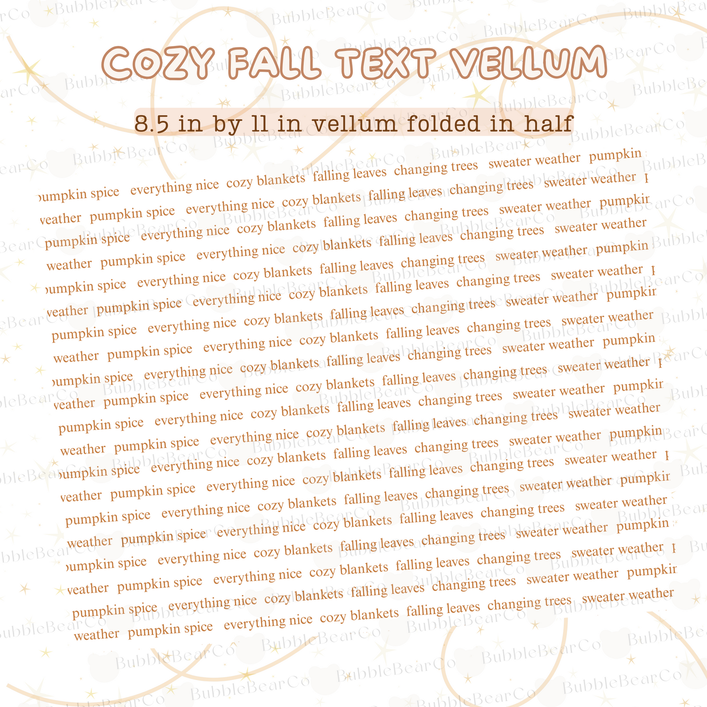 Cozy Fall Text Vellum