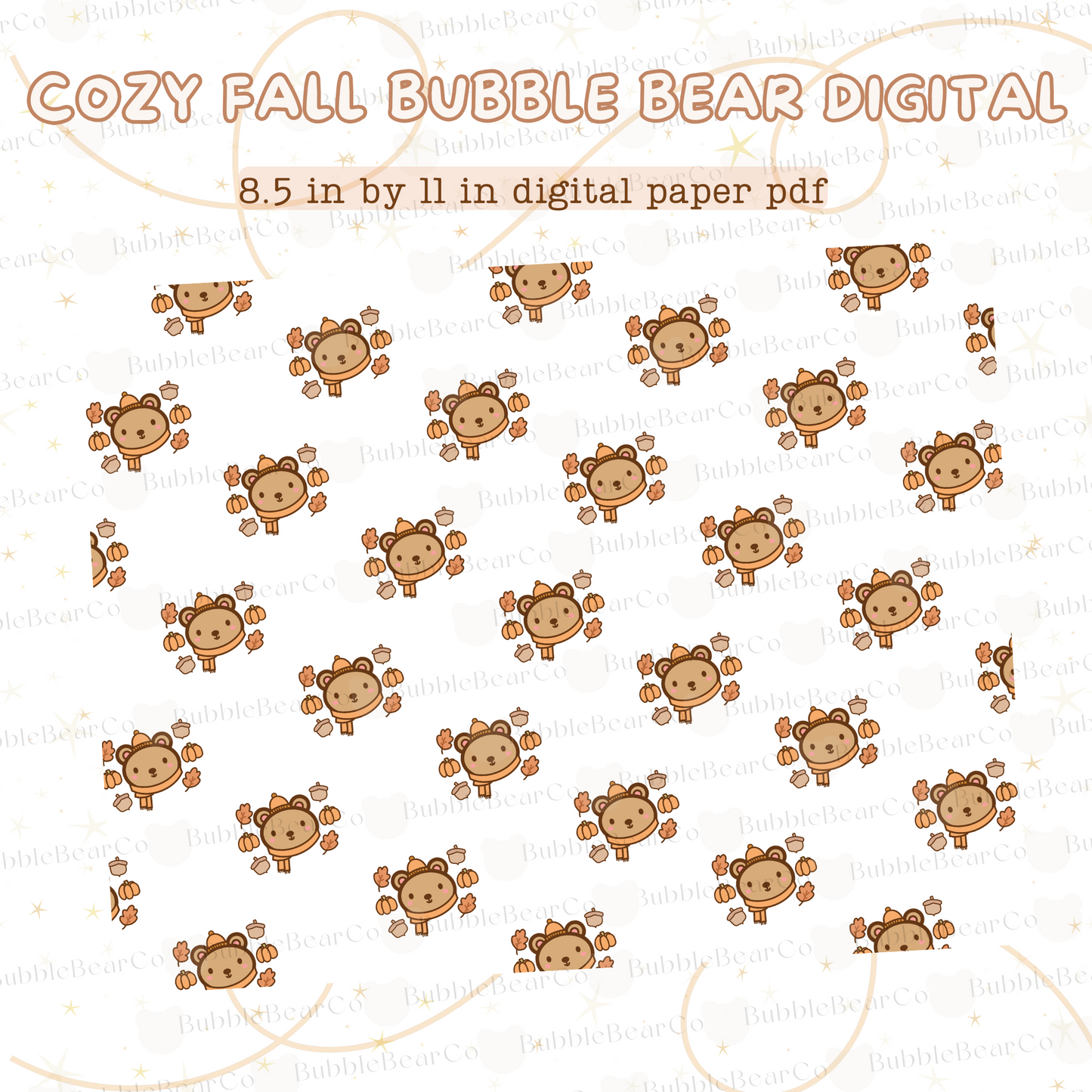 Fall Scarf & Beanie Digital Paper