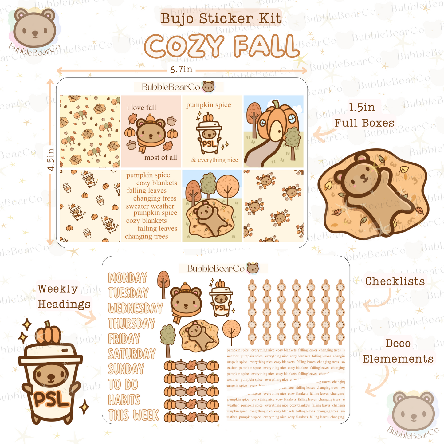 Cozy Fall Sticker Kit
