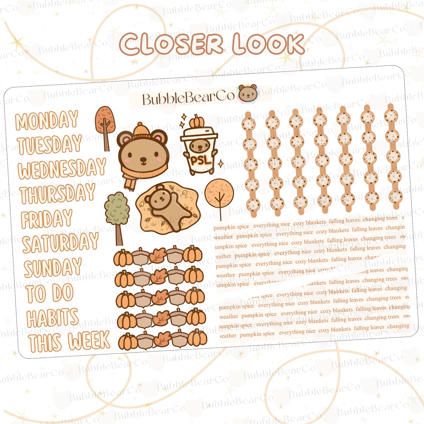 Cozy Fall Sticker Kit