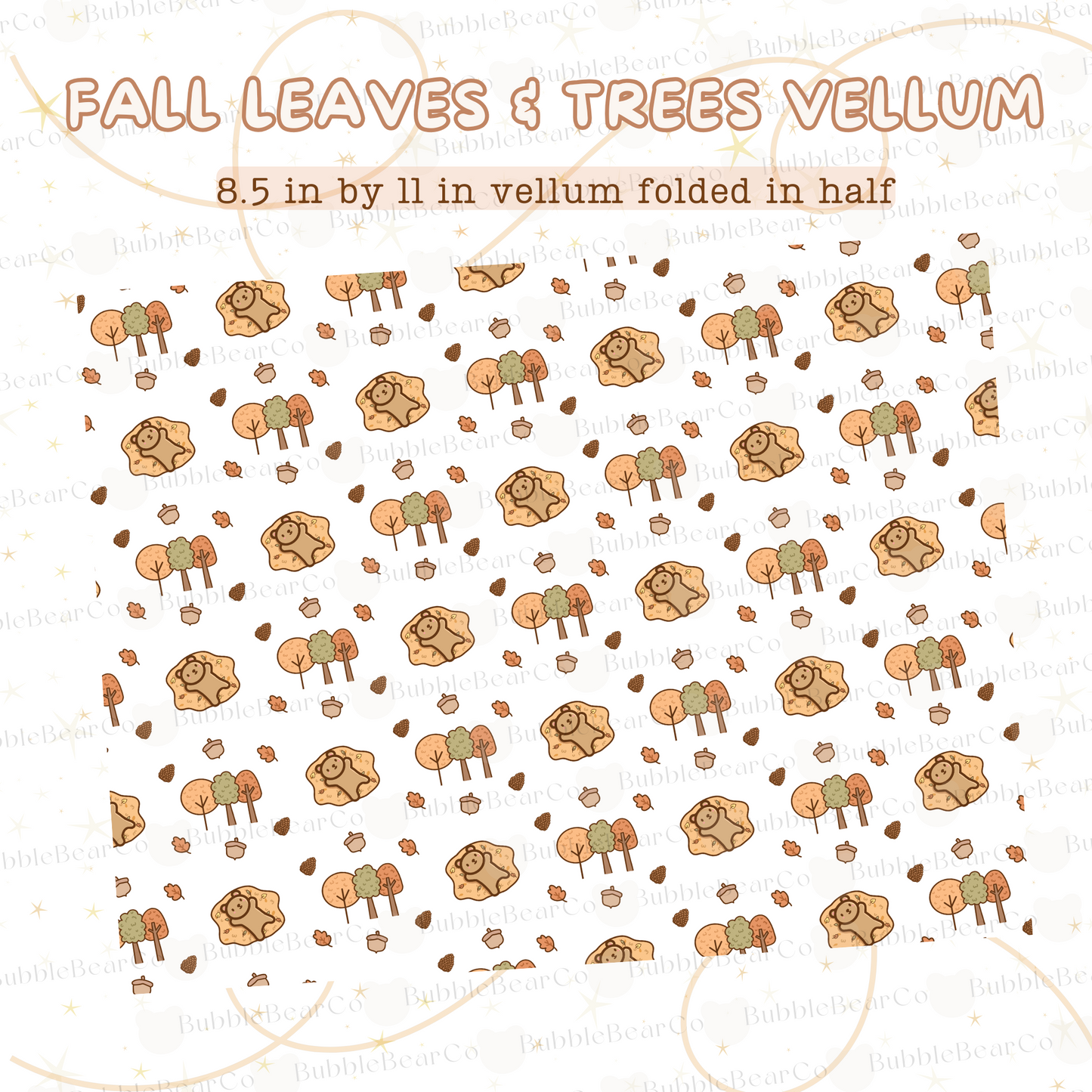 Cozy Fall Vellum: Leaves and Trees