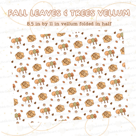 Cozy Fall Vellum: Leaves and Trees