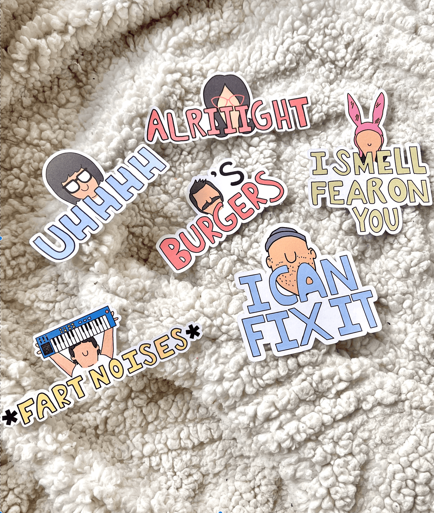 Bobs Burgers Sticker Diecuts - Bubble Bear Co