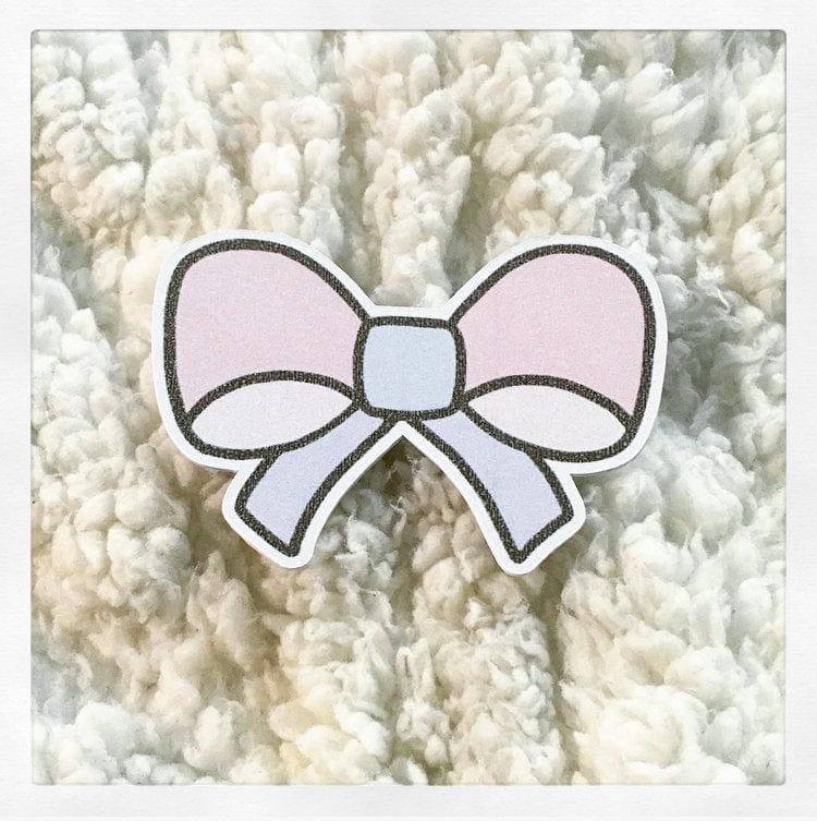 Bow Diecut for Planner - Shimmer or Matte Pastel Bow - Bubble Bear Co
