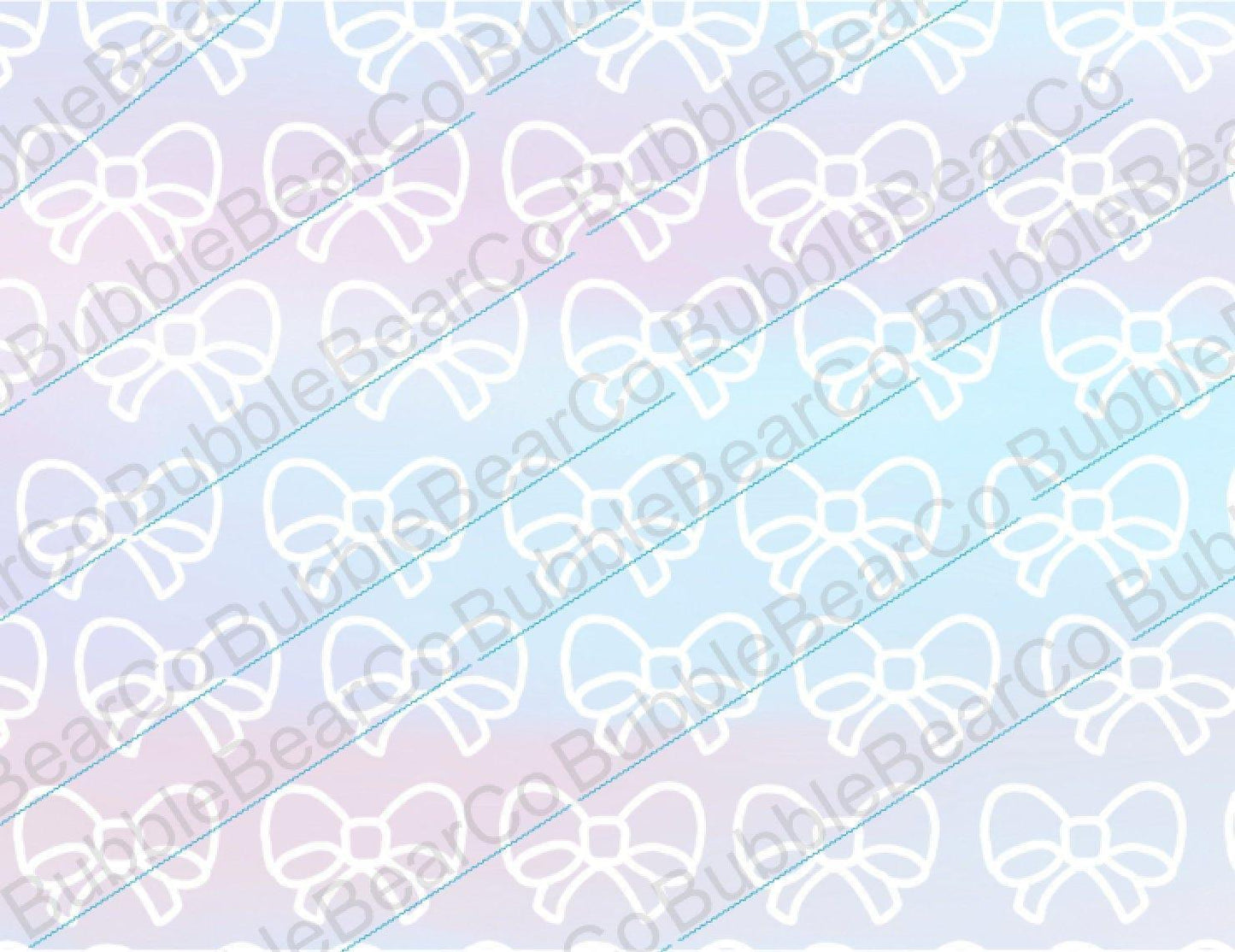 Cute Bow Vellum for Planner - Pastel Bow Clouds - Bubble Bear Co