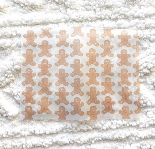 Cute Christmas Vellum - Gingerbread - Bubble Bear Co