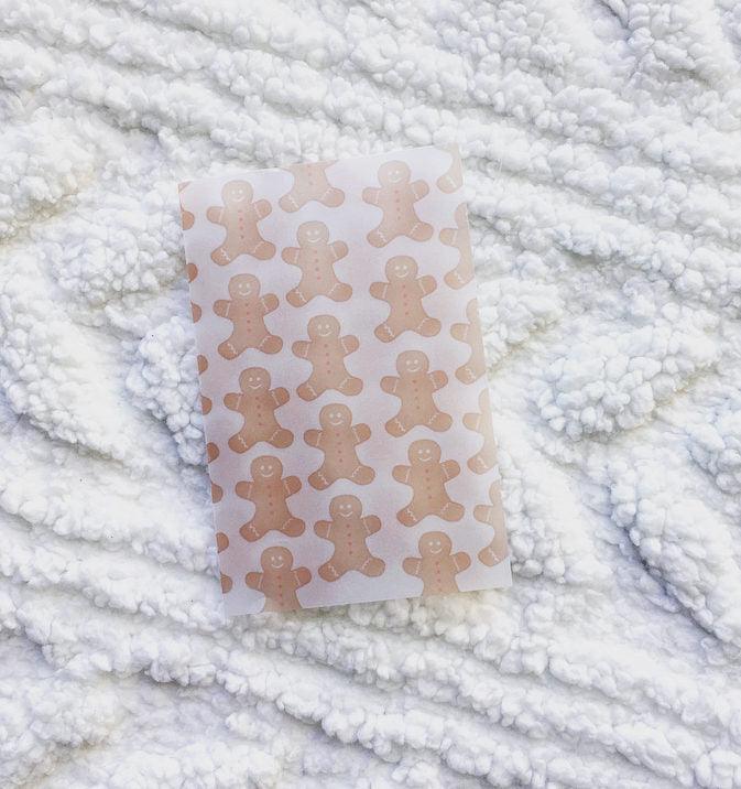 Gingerbread VELLUM/ Planner Vellum/ Vellum for TN/ Cute Vellum/ Christmas Vellum/ Vellum for Winter/ Winter Vellum - Bubble Bear Co