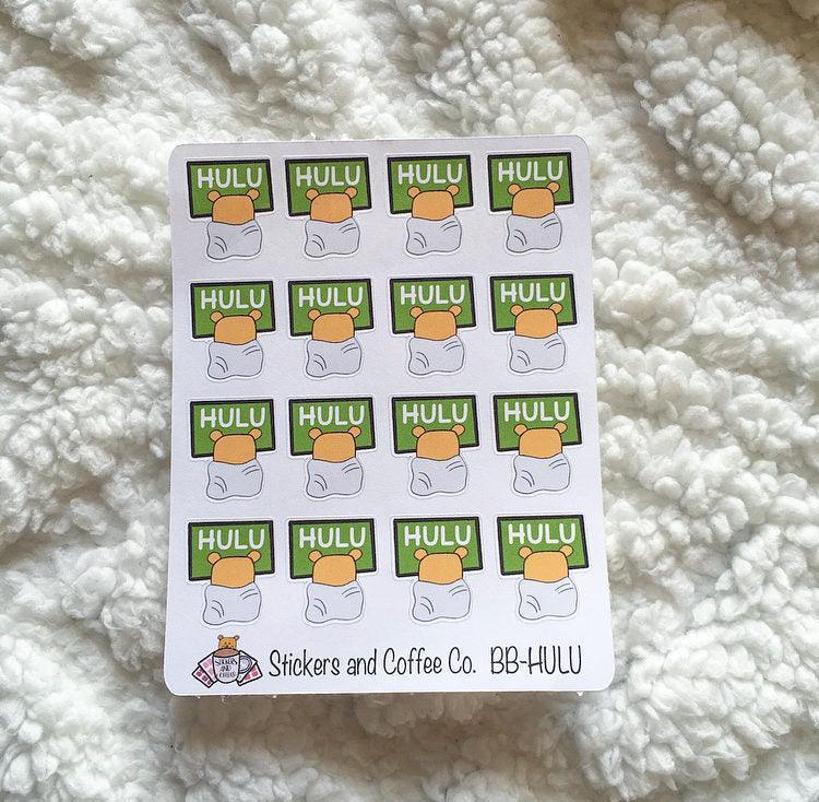 Cute TV Planner Stickers - Hand Drawn TV Stickers - Bubble Bear Co