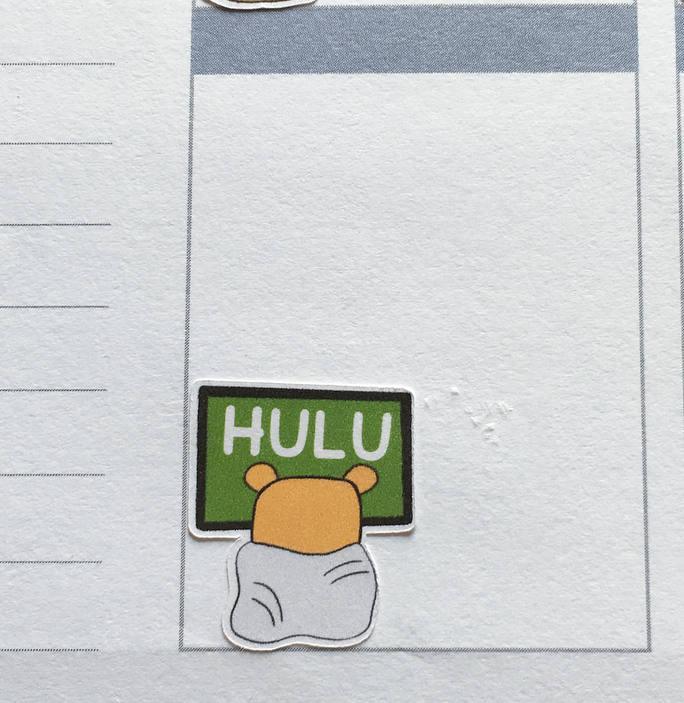 Cute TV Planner Stickers - Hand Drawn TV Stickers - Bubble Bear Co