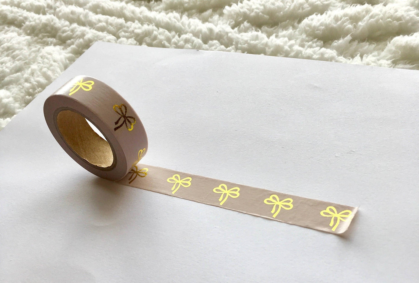Girly Gold Foil Bow Washi Tape - Bubble Bear Co