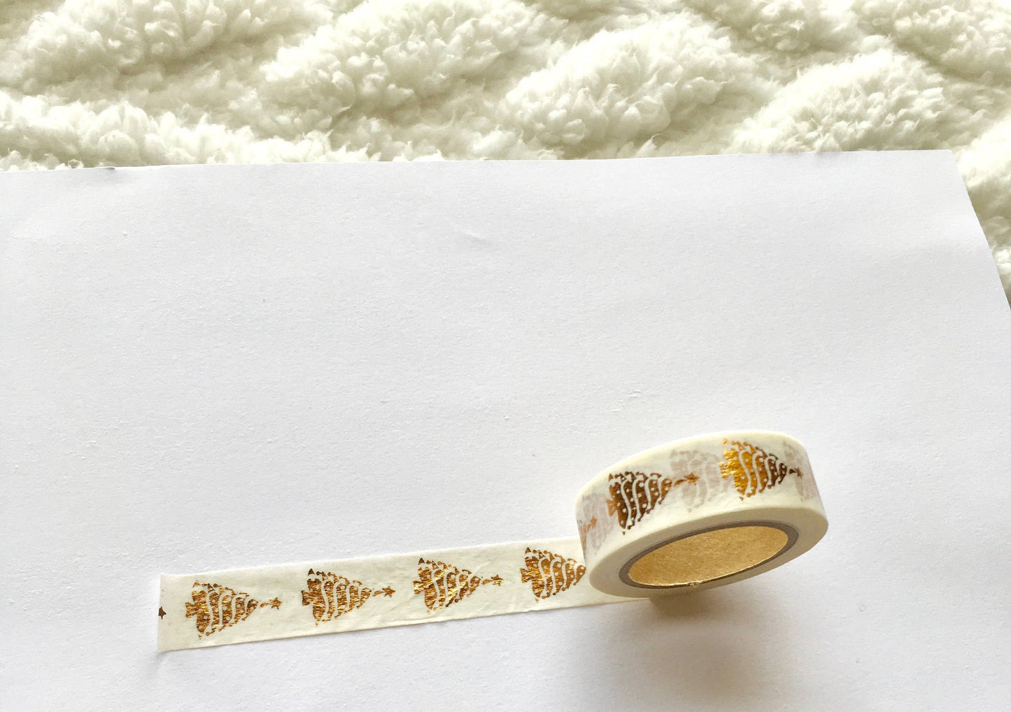 Gold Foil Christmas Tree Washi - Bubble Bear Co