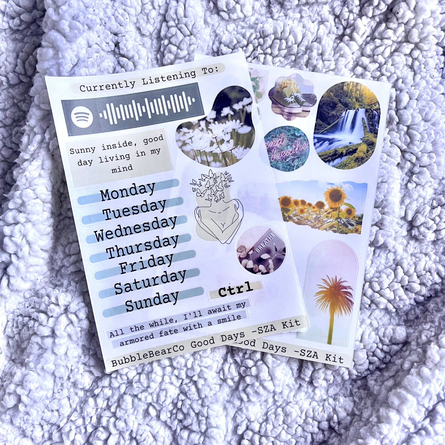 Good Days SZA Bujo Planner Sticker Kit - Bubble Bear Co