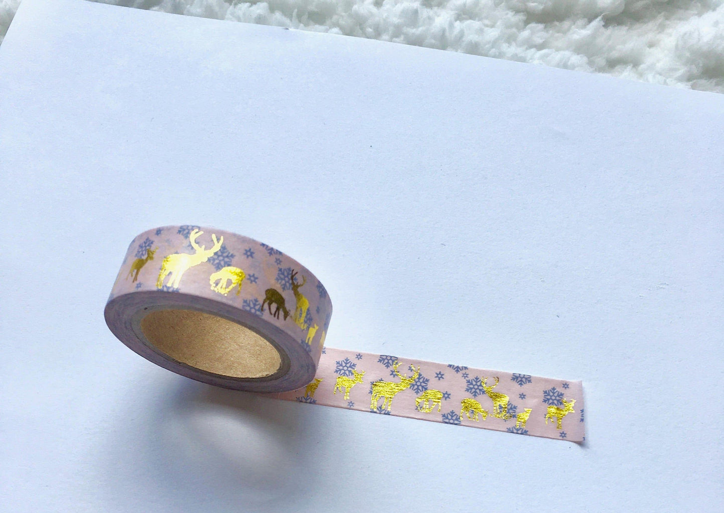 Pretty Woodland Creatures Gold Foil Washi - Bubble Bear Co