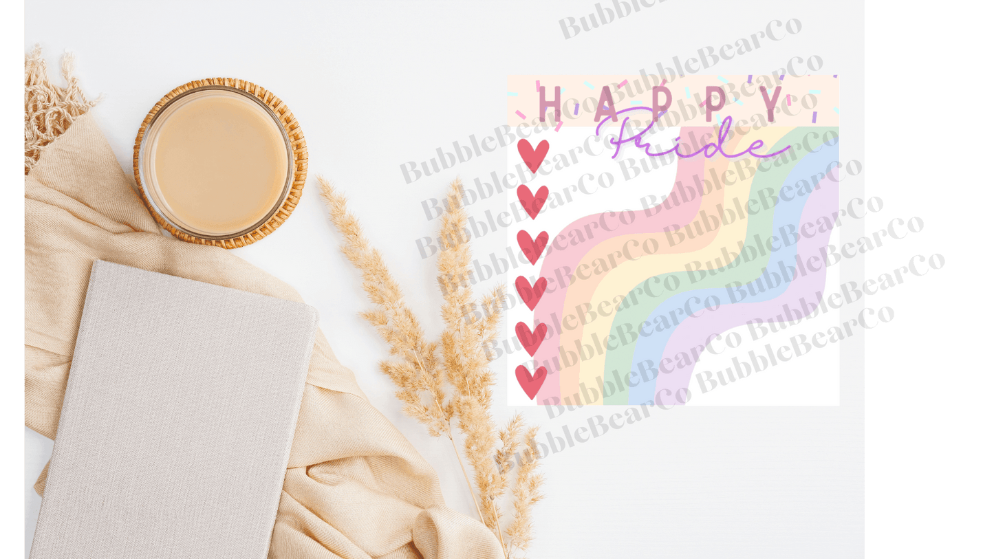 Pride Printable Sticky Notes - Bubble Bear Co