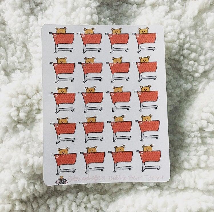 Target Planner Stickers - Hand Drawn Planner - Bubble Bear Co