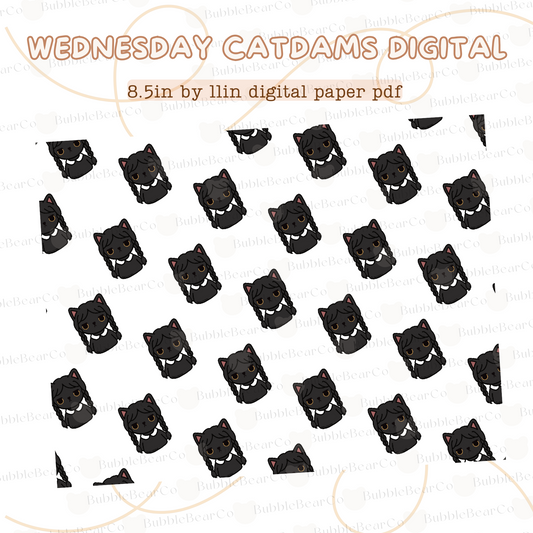 Wednesday Catdams Digital Paper