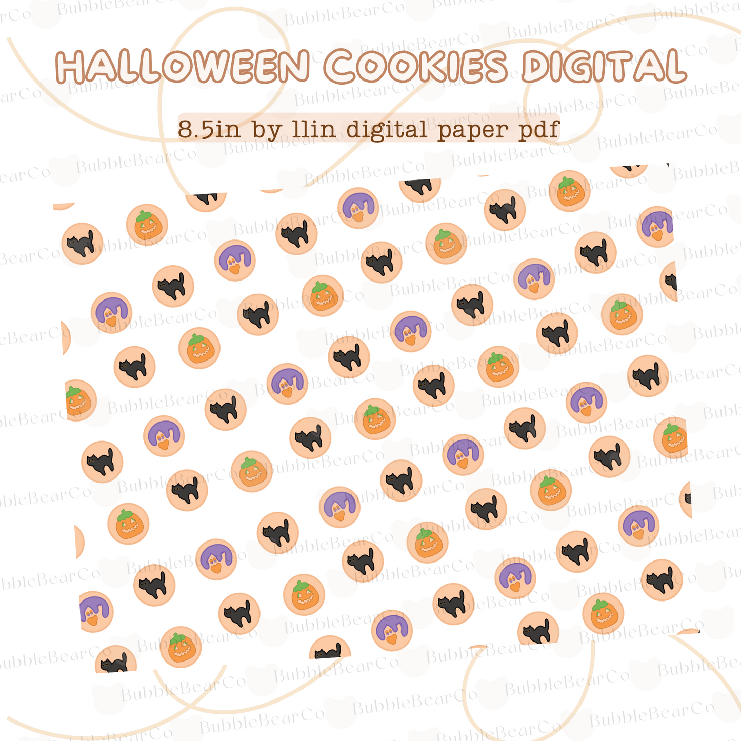 Halloween Cookies Digital Paper