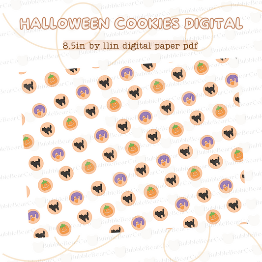 Halloween Cookies Digital Paper