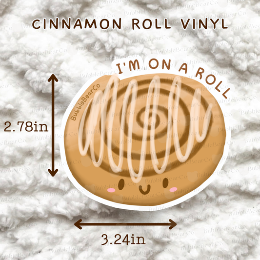 Cute Cinnamon Roll Waterproof Vinyl
