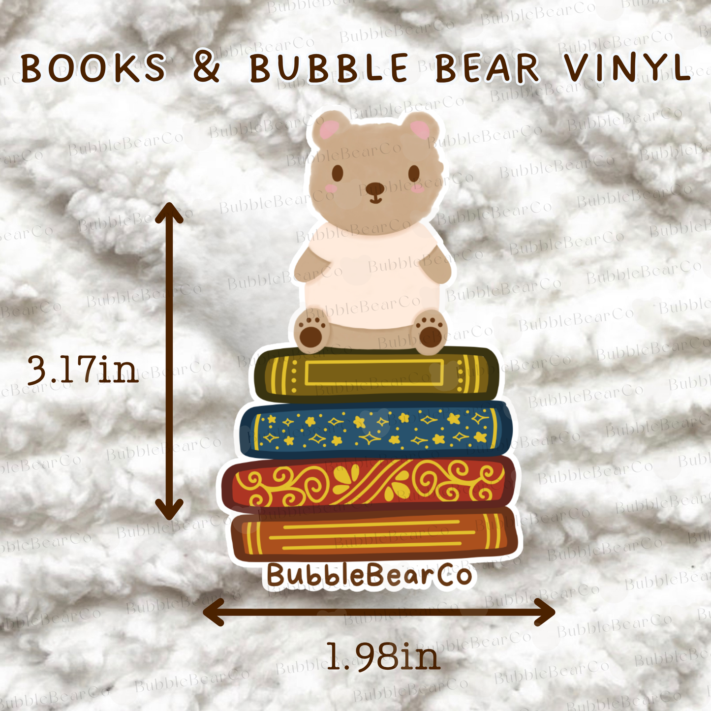 Books and Bubble Bear Waterproof Vinyl