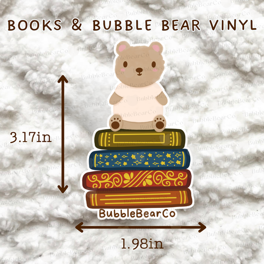 Books and Bubble Bear Waterproof Vinyl