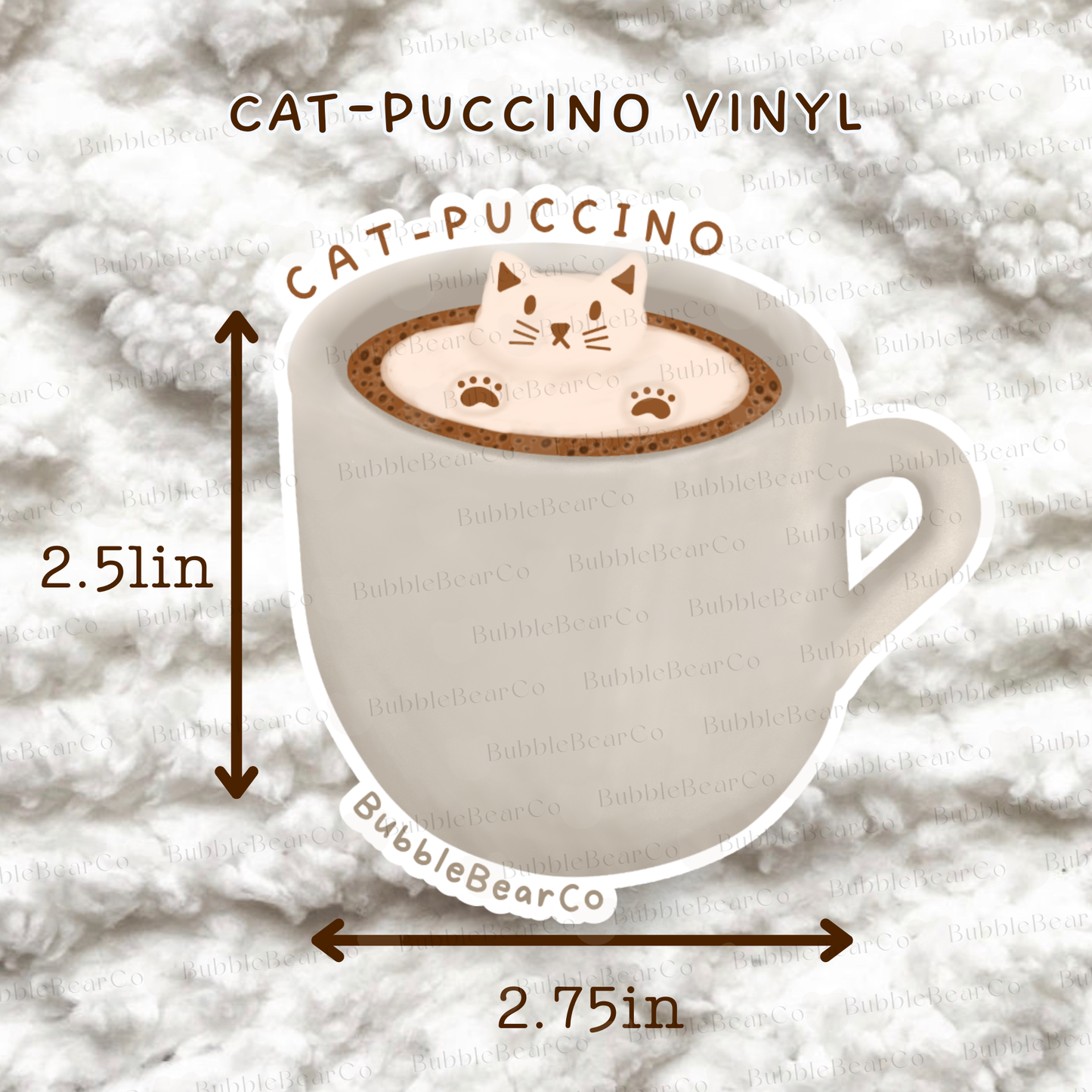 Cat Cappuccino Waterproof Vinyl
