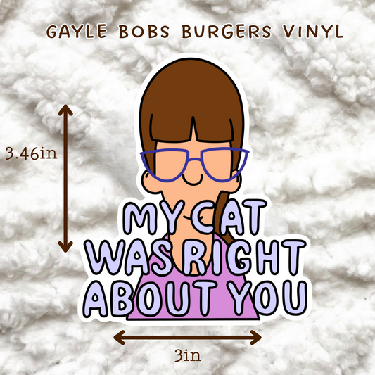 Bobs Burgers Gayle Vinyl Sticker