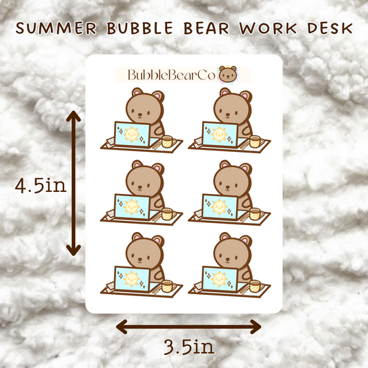 Summer Bubble Bear Work Desk
