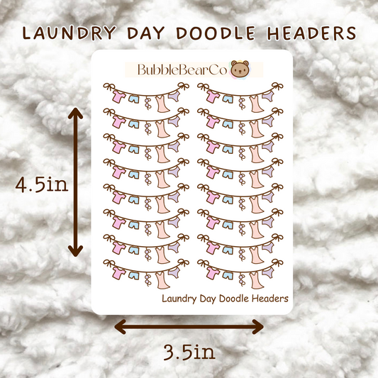 REVAMP Hand Drawn Laundry Day Stickers (1.5in)