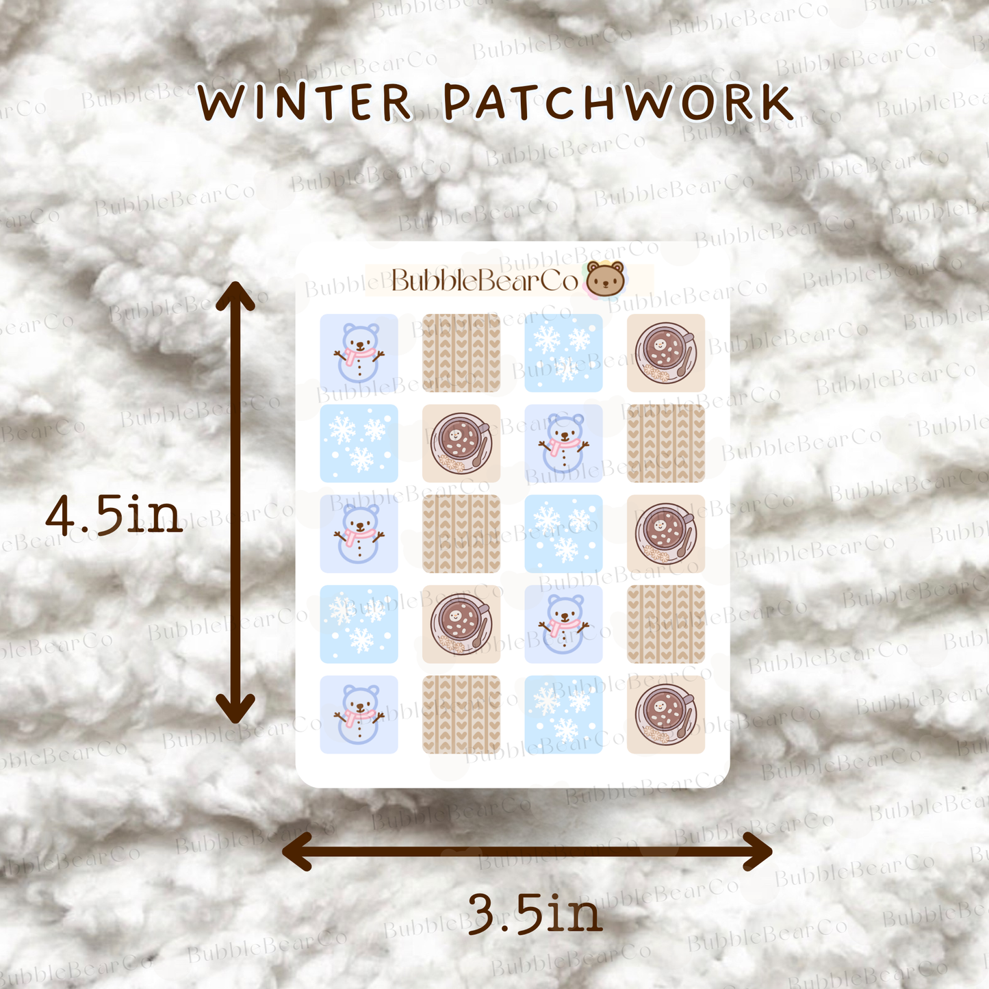 Winter Patchwork Stickers