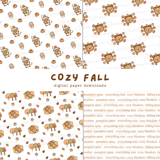 Cozy Fall Digital Papers