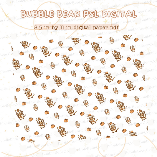 Cute Pumpkin Spice Digital Paper