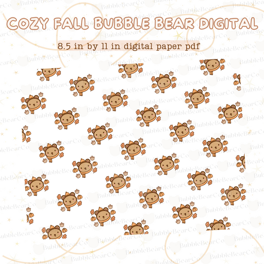 Fall Scarf & Beanie Digital Paper