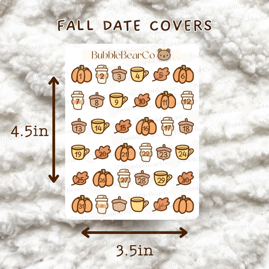 Cozy Fall Date Cover Stickers