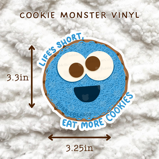 Cookie Monster Eat More Cookies Vinyl
