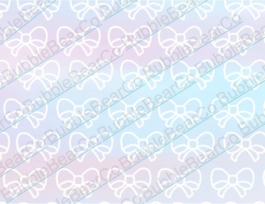 Cotton Candy Cloud Bows Digital Paper/ Digital Scrapbook Paper/ Digital Vellum/ Cute Colorful Digital Paper/ Digital Scrapbook Paper Bows - Bubble Bear Co