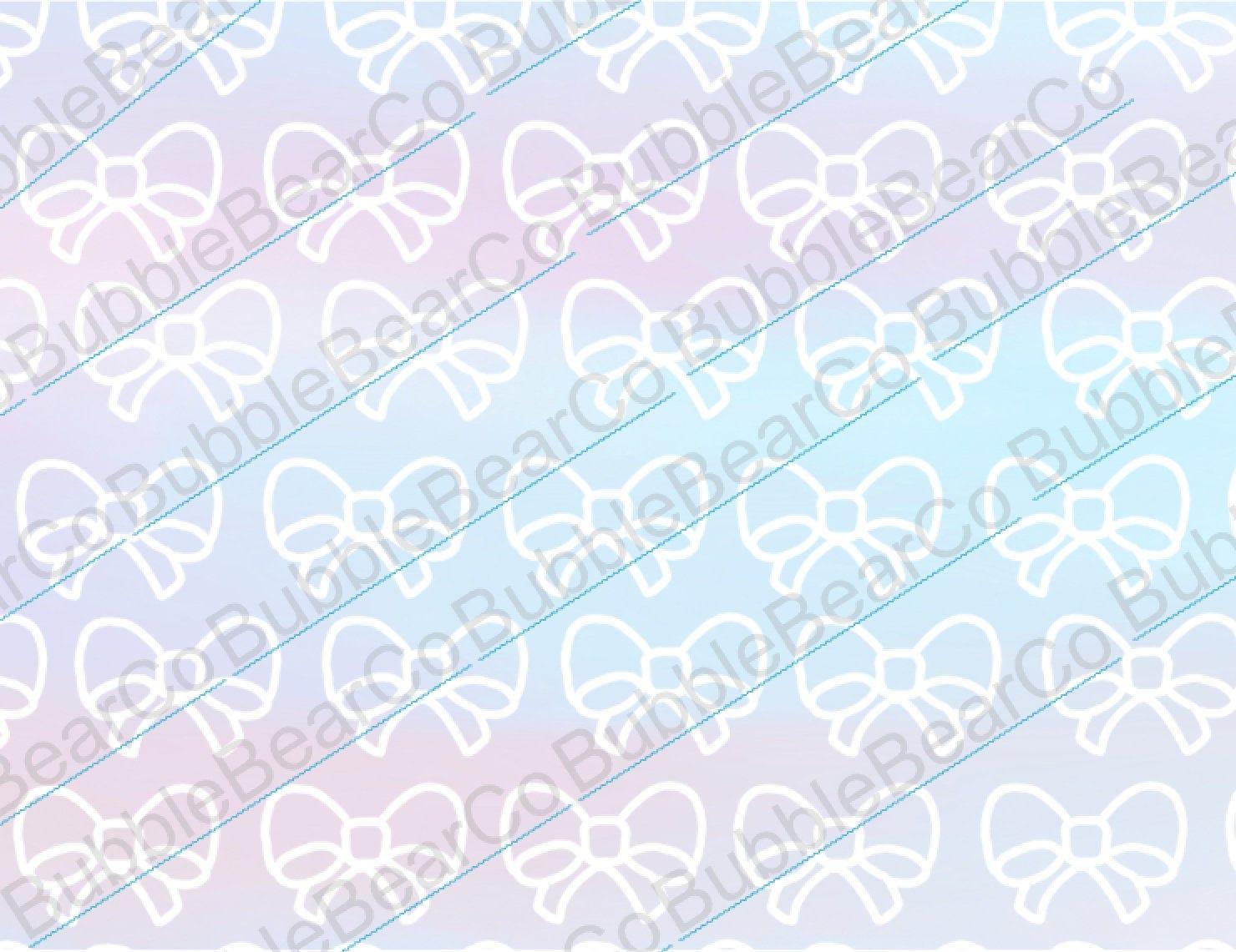 Pastel Bow Clouds B6 SIZE PHYSICAL VELLUM *check digital for the digital version!* - Bubble Bear Co