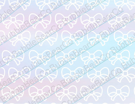 Pastel Bow Clouds B6 SIZE PHYSICAL VELLUM *check digital for the digital version!* - Bubble Bear Co