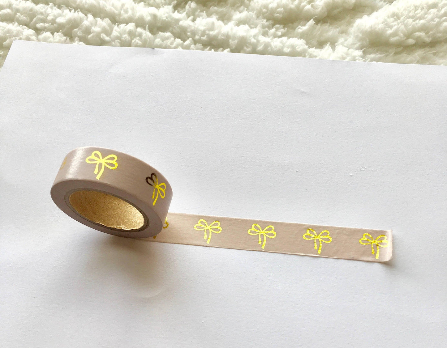 Girly Gold Foil Bow Washi Tape - Bubble Bear Co