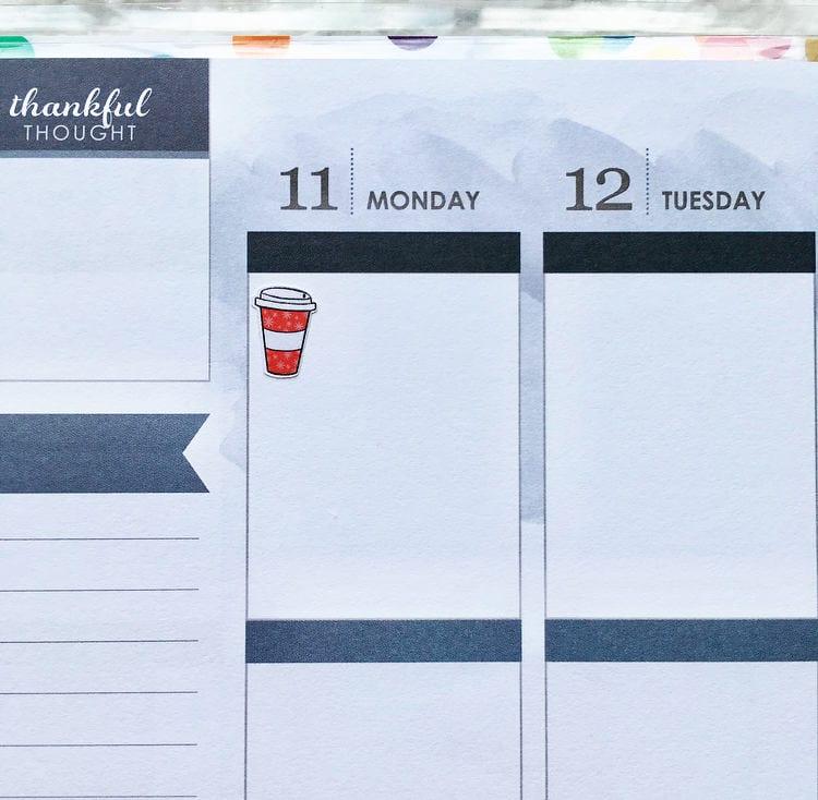 Free Printable Fall Starbucks Cups Planner Stickers